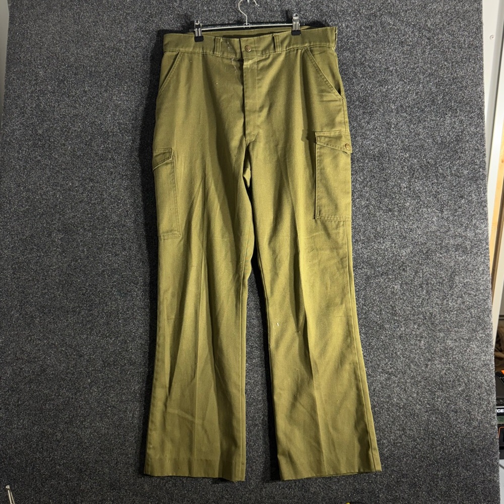 Boy Scouts of America Olive Green Utility Pants Men’s 34W Wide Leg 60s